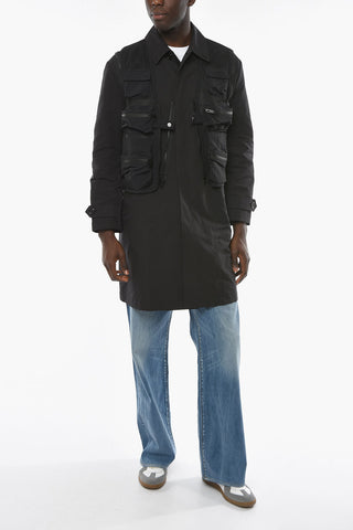 Nylon Windbreaker with Mesh Removable Utility Detail