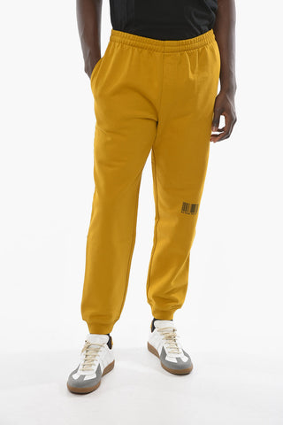 Fleece Cotton Joggers with Elasticated Waistband and BARCODE Print