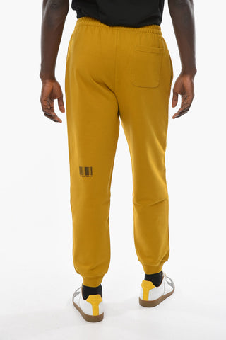 Fleece Cotton Joggers with Elasticated Waistband and BARCODE Print