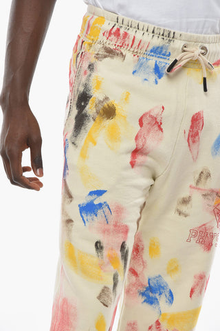 Joggers COLLEGE con Motivo Schizzi di Vernice e Coulisse