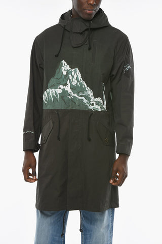 Printed Cotton MOUNTAIN Parka with Drawstring