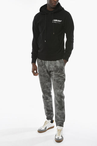 Felpa Hoodie BLACK CLOU con Lettering a Contrasto e Tasca a Marsupio