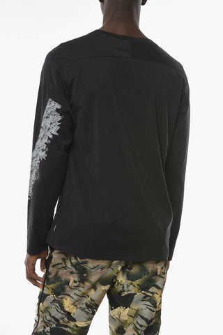 SHADOW PROJECT Long-sleeve T-shirt with Contrasting Graphic Print