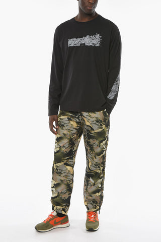 SHADOW PROJECT Long-sleeve T-shirt with Contrasting Graphic Print