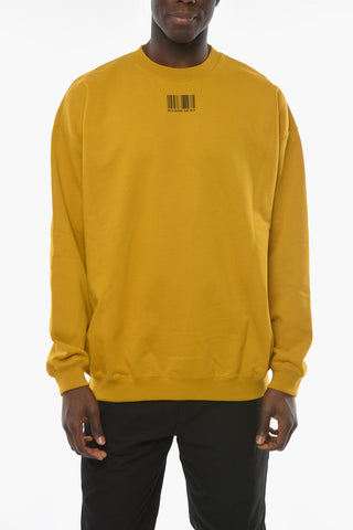 Crew-neck BARCODE Sweatshirt with Contrasting Print