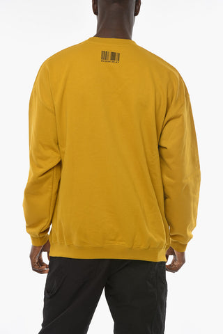 Crew-neck BARCODE Sweatshirt with Contrasting Print