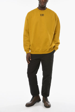 Crew-neck BARCODE Sweatshirt with Contrasting Print