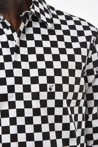 SEASONAL Check-patterned SKATE Shirt with Logo