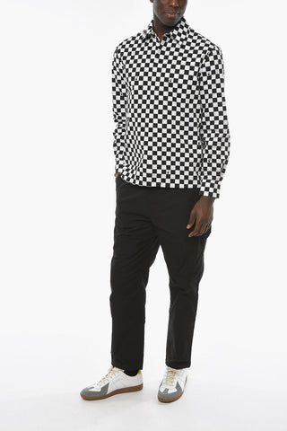 SEASONAL Check-patterned SKATE Shirt with Logo