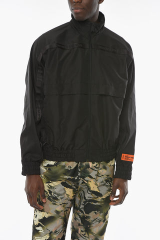 CTNMB Standing Collar LOGO TAPE Windbreaker Jacket with Logoed Bands