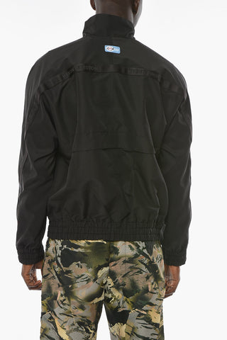 CTNMB Standing Collar LOGO TAPE Windbreaker Jacket with Logoed Bands