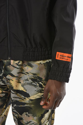 CTNMB Standing Collar LOGO TAPE Windbreaker Jacket with Logoed Bands