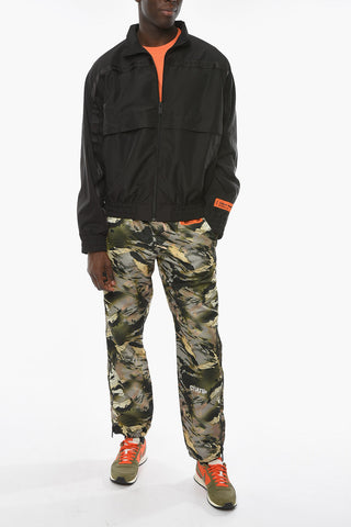 CTNMB Standing Collar LOGO TAPE Windbreaker Jacket with Logoed Bands