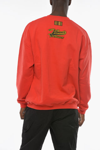 COLLEGE Hoodie Sweatshirt with Lettering and BARCODE Print