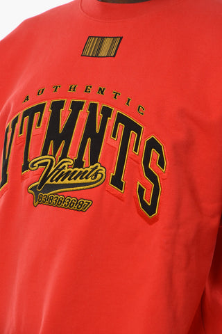 COLLEGE Hoodie Sweatshirt with Lettering and BARCODE Print