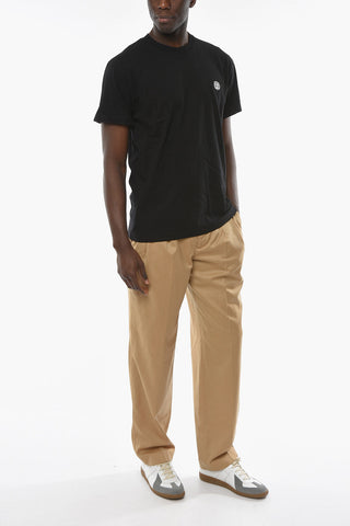 T-shirt Girocollo BLACK CLOUD con Cucitura Logo a Contrasto