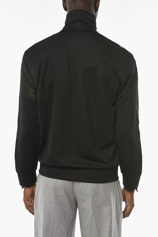 STAR Zip-up Sweatshirt with Contrasting Star Print and Logo