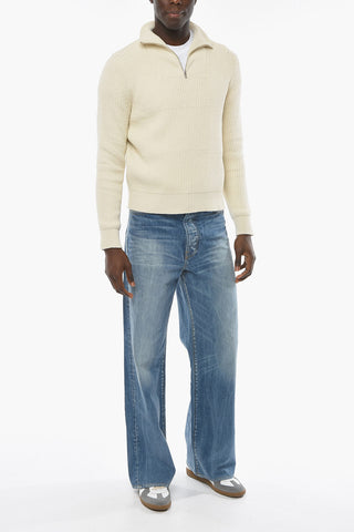 Mock Neck DOCE Cotton Pullover with Half Zip