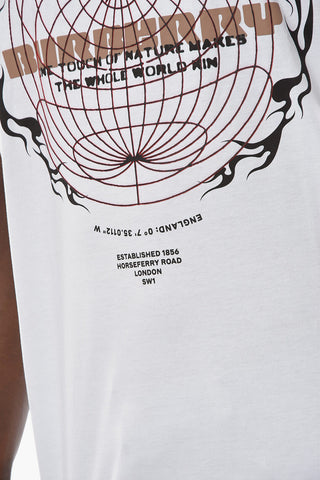 Drop Shoulder GLOBE T-shirt with Graphic Print