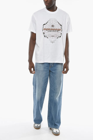 Drop Shoulder GLOBE T-shirt with Graphic Print