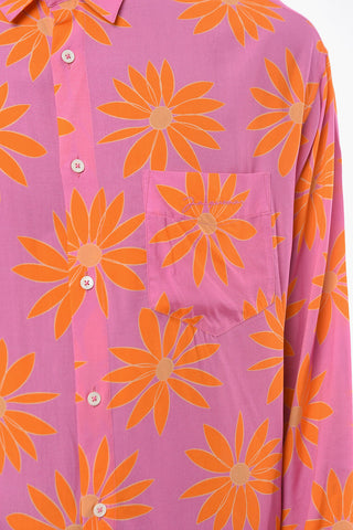 LE SPLASH Floral Patterned SIMON Viscose Shirt