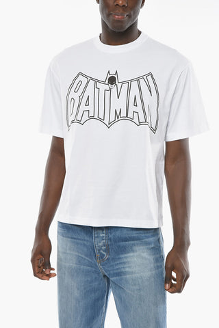 Crew-neck T-shirt with Contrasting BATMAN Lettering