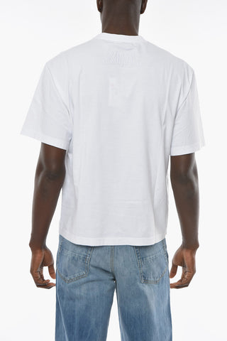 Crew-neck T-shirt with Contrasting BATMAN Lettering