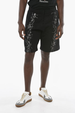Shorts con Coulisse e Stampa Grafica a Contrasto