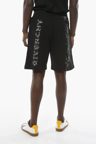 Shorts con Coulisse e Stampa Grafica a Contrasto