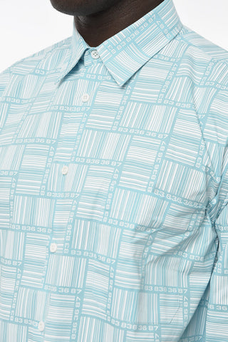 All Over Barcode Logo Oversized Shirt