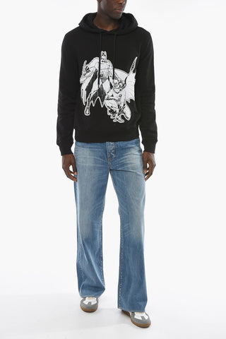 Felpa Hoodie con Patch BATMAN a Contrasto