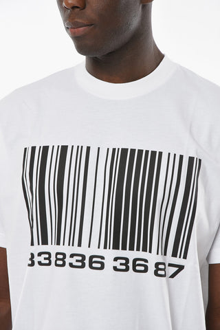 BIG BARCODE T-shirt with Contrasting Print