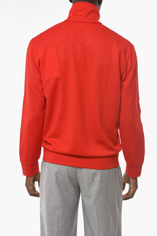 STAR Zip-up Sweatshirt with Contrasting Star Print and Logo