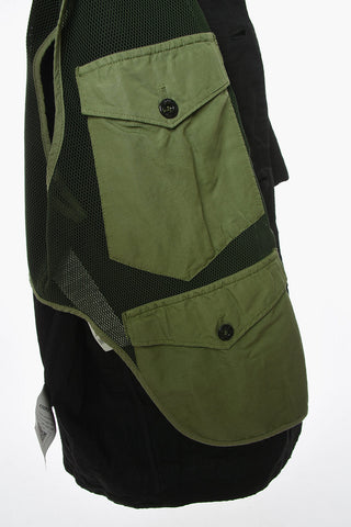 Overshirt a Maniche Corte in Misto Cotone con Fodera Removibile
