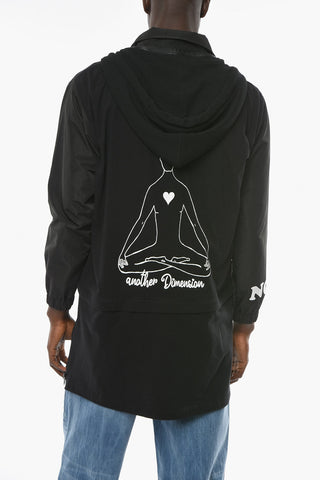 Cotton and Nylon NOISE Windbreaker with Removable Hood