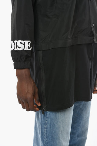 Cotton and Nylon NOISE Windbreaker with Removable Hood