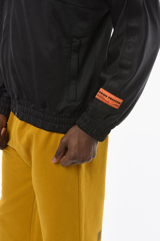 CTNMB Standing Collar Zip-ip Sweatshirt with Ton-sur-ton Logoed Bands