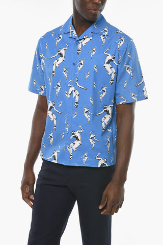 All-Over Printed Boxy Fit Shirt With Breast Pocket