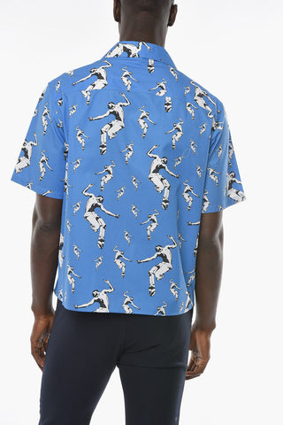 All-Over Printed Boxy Fit Shirt With Breast Pocket