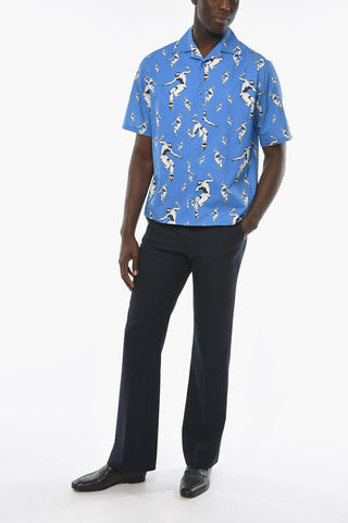All-Over Printed Boxy Fit Shirt With Breast Pocket