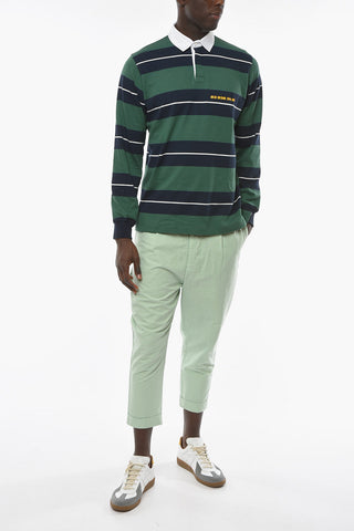Stretch Cotton BARCODE Shirt with Striped Pattern