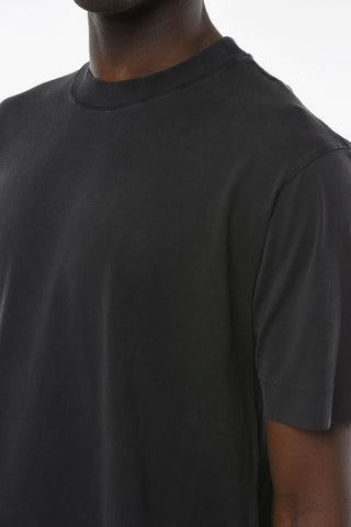 Oversized T-shirt with Raw Cut Edges and Back Bandana Pattern