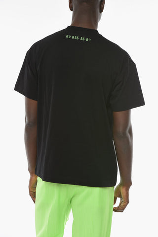Crew-neck T-shirt with BARCODE Print