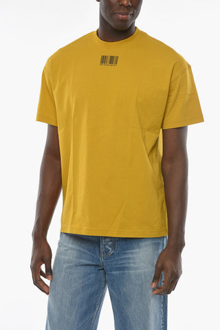 T-shirt con Stampa BARCODE a Contrasto