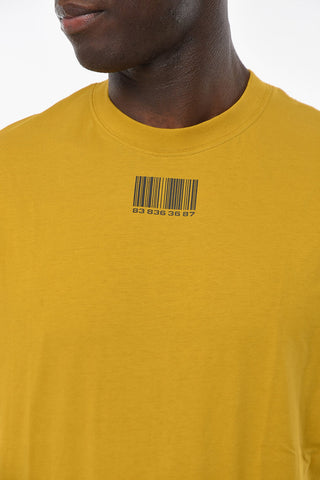 T-shirt con Stampa BARCODE a Contrasto
