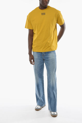 T-shirt con Stampa BARCODE a Contrasto