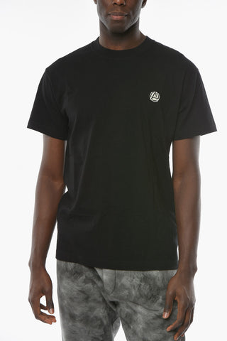 T-shirt Girocollo BLACK TOFU con Cucitura Logo a Contrasto