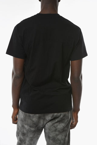 T-shirt Girocollo BLACK TOFU con Cucitura Logo a Contrasto