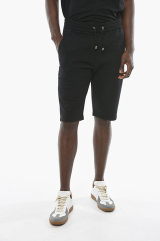 Shorts con Coulisse e Stampa Logo Dorata