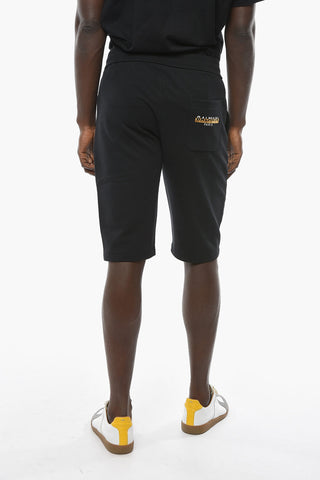 Shorts con Coulisse e Stampa Logo Dorata